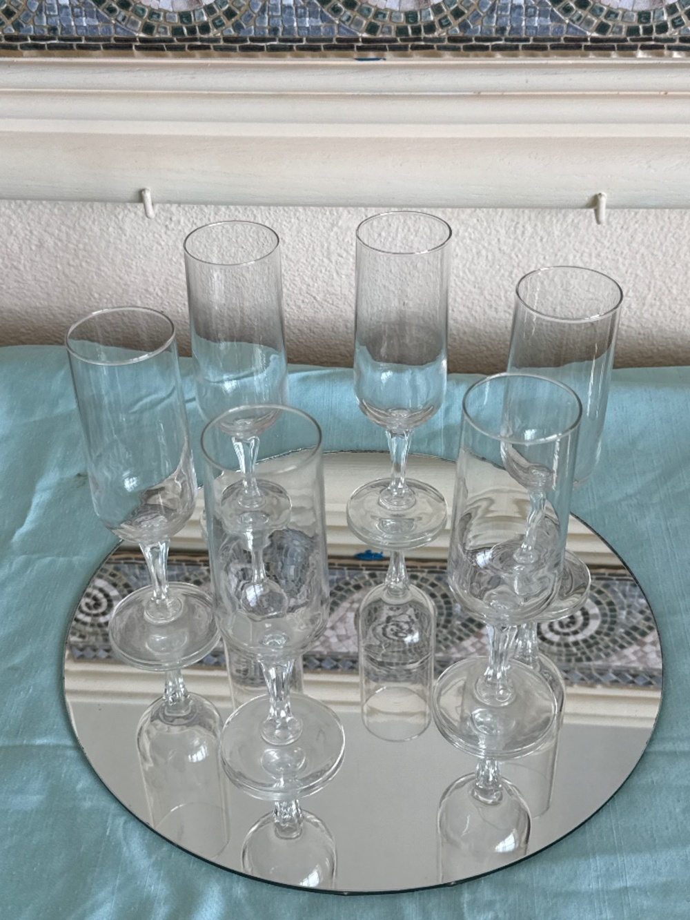 6 Vintage Cristal d Arques /Luminarc France champagne, flutes - Picture 1 of 3
